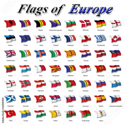Illustration: Flags of Europe Flags of Europe