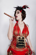 Woman in Burlesque style