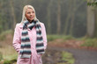 Photo: Young woman on autumn walk Young woman on autumn walk