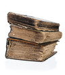 stack of old books