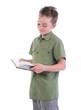 Little boy  holding her book