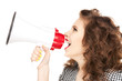 woman with megaphone