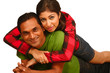 Portrait of a happy young couple having fun