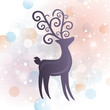 Carte de Noël, renne Carte de Noël, renne