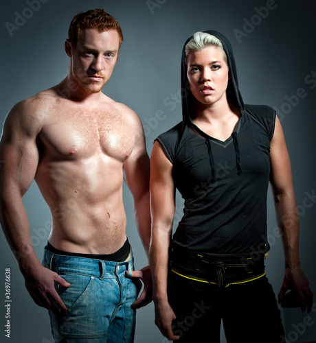 Photo: fitness couple fitness couple
