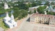 Clouds fly above Spaso Prilutskij monastery in Vologda