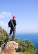 Man in mountain.