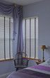 Plum purple lavender bedroom design interior