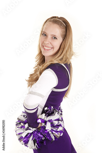 Photo: cheerleader side view smile cheerleader side view smile
