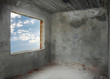 concrete room with window