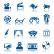 Cinema and theatre icon set