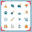 Camping and hunting icons | In a frame series