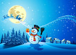 Snowman with the gift 3