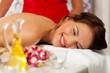Wellness - woman getting massage in Spa