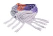 Handgestrickter Schal mit Fransen