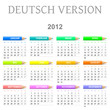 2012 Deutsch vectorial calendar with crayons 2012 Deutsch vectorial calendar with crayons