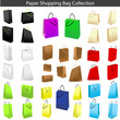 Colorful shopping bag set. Perfect for web page.