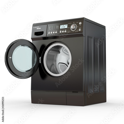 Illustration: Open washing machine Open washing machine
