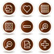 Image viewer web icons set 1, chocolate buttons Image viewer web icons set 1, chocolate buttons