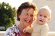 grandmother with her granddaughter