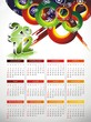 Vector calendar design 2012 with abstract circle design
