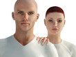 Illustration: people in white people in white