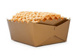 Box Of Crispy Waffles Isolated Over White Background
