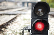 Traffic light shows red signal
