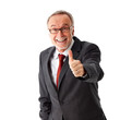 senior business man thumbs up
