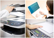 Office collage of four images