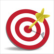 Red and White target - yellow
