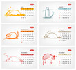 Vector calendar 2012, july. Funny cats design