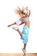 woman modern dancer in ballroom