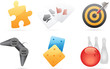 Icons for games, leisure and gambling