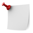 Red thumbtack on white background. Isolated 3D image Red thumbtack on white background. Isolated 3D image