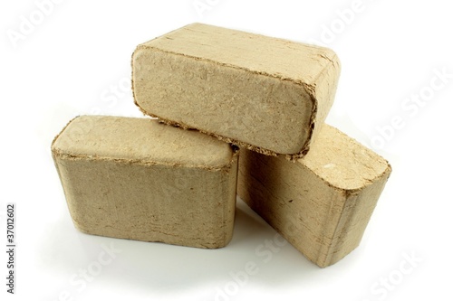 Photo: Wood briquettes Wood briquettes