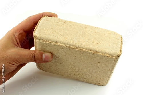 Photo: Wood briquet Wood briquet