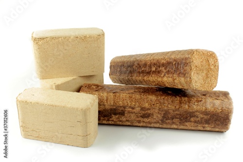 Photo: Wood briquettes Wood briquettes