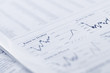 Business graph in newspaper