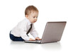 Child using a laptop
