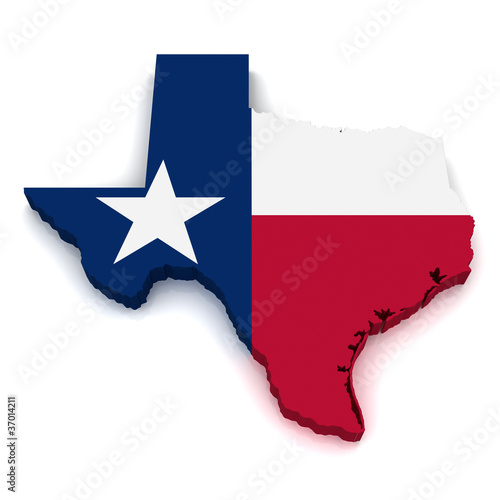Illustration: 3D Map of Texas 3D Map of Texas
