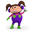 girl throwing snowball