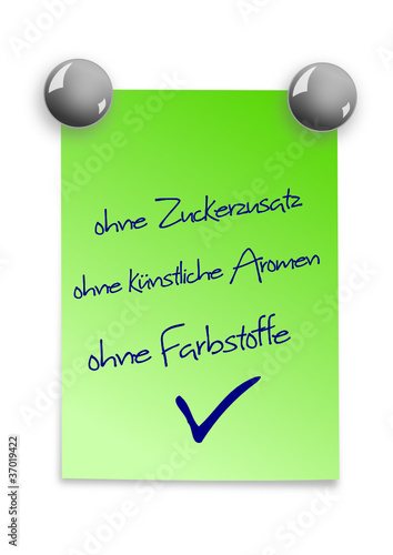 Vektor: Zettel Inhaltsstoffe Zettel Inhaltsstoffe
