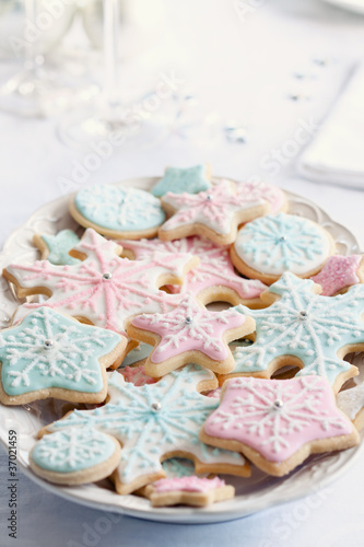 Photo: Snowflake cookies Snowflake cookies