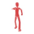 red person walking B