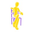 yellow person sitting A