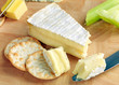 Ripe Brie on a cheeseboard