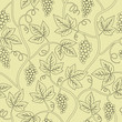Vector: black silhouette grape branch seamless black silhouette grape branch seamless