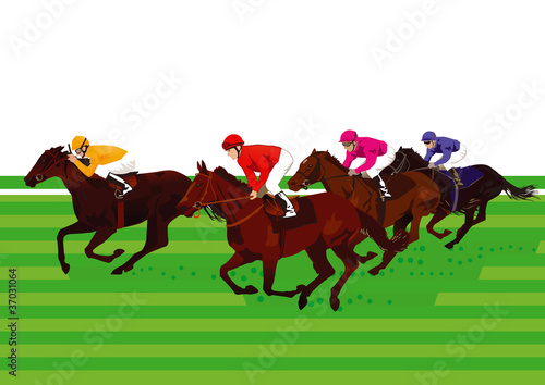 Vector: Pferderennen und Derby Pferderennen und Derby
