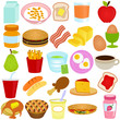 vector collection of Breakfast Lunch set isolated on white